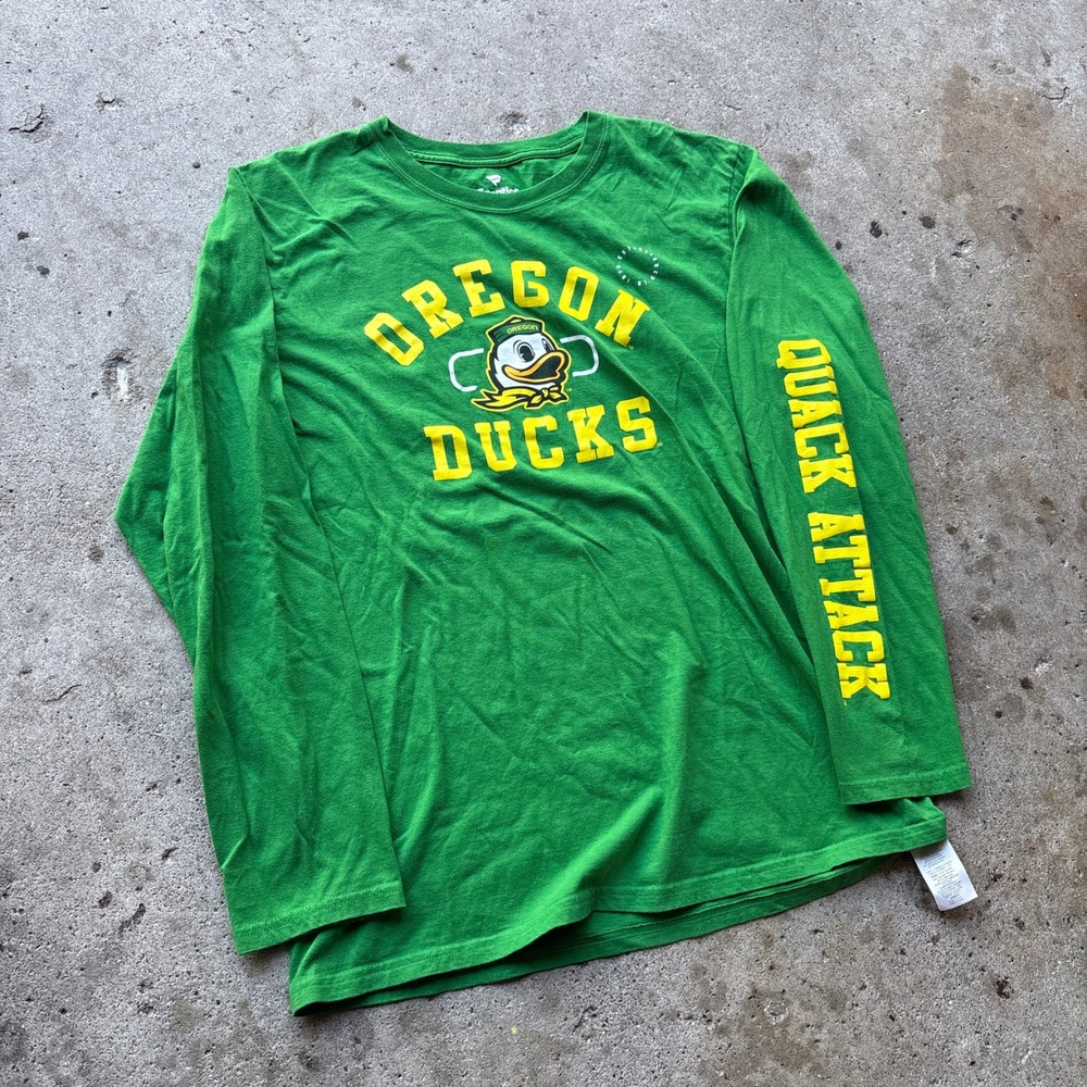 Fanatics Oregon Ducks Mens Large Long Sleeve T-Shirt Green Quack Attack NCAA
